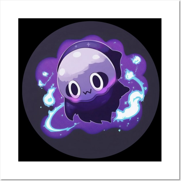 Dark Ghoulette Purple Ghost Wall Art by MythicPrompts